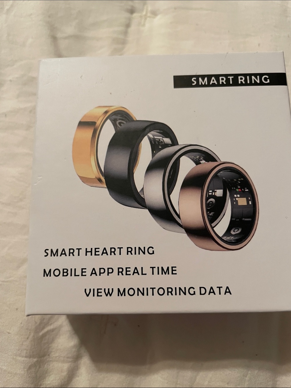 Smart Heart Ring Fitness Tracker - Gold size 12